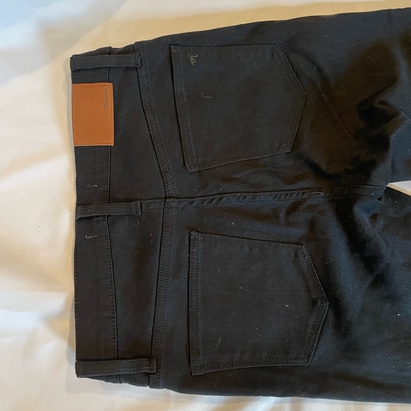 Madewell 9" High Rise Skinny Jeans Black Sz 37 J6547 Stretch Tencel Lunar - Picture 3 of 5